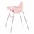 Różowe teleskopowe krzesełko do karmienia Flippy z podnóżkiem