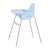 Flippy Teleskopowy Krzesło do Karmienia, niebieski, z podnóżkiem i pasami bezpieczeństwa, regulowana wysokość, 6-32 miesięcy