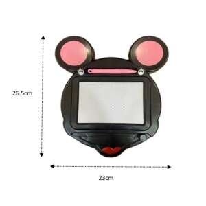 Flippy mágneses rajztábla, toll, egér forma, mérete 23x26,5 cm, kreativitás fejlesztése, fekete