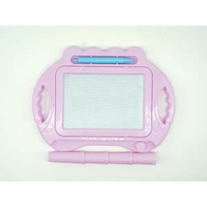 Flippy mágneses rajztábla, toll, téglalap alakú, mérete 23x17 cm, Kreativitás fejlesztése, támasztólábakkal, Halvány rózsaszín