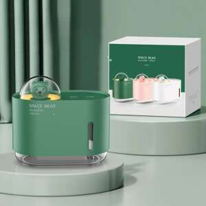 Овлажнител Space Bear 300ml, зелен, с опаковка, всички страни са видими - Дом и градина