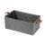Korb-Aufbewahrungsbox, Flippy, Textil, faltbar, 47x28x20 cm, Metallrahmen, mit Tragegriffen, grau 110442060