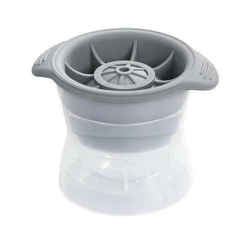 Tvar kocky ľadu, flippy, okrúhly, polypropylén/silikón, 11 x 7,5 x 7,8 cm, sivá 110442316