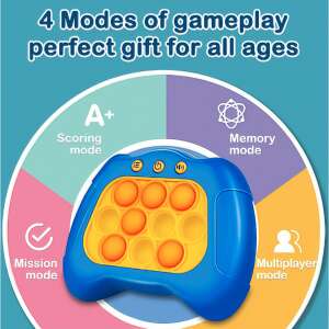 Consolă de joc Pop It, 4 moduri de joc, cadou perfect pentru toate vârstele, scor, memorie, misiune, multiplayer - Jocuri interactive pentru copii