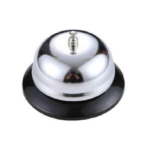 Сребърен метален звънец за повикване с черна основа, Flippy метален звънец за врата - Дом и градина