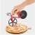 Flippy Kreativ-Pizzamesser, Fahrradform, mit Messerhalter, 19 x 12,5 cm, Stahl/PP, schwarz 110442631