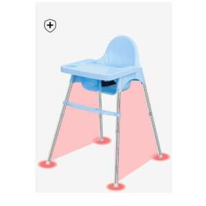 Scaun de masa telescopic pentru bebelusi si copii, KipHome, cu Suport picioare si Centura de siguranta, reglabil pe inaltime, Varsta 6-32 luni, Gri 110442762 - Scaune de masa bebe