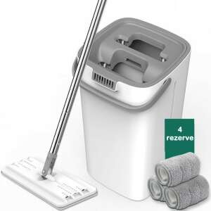 Set de curățare Flippy cu mop și găleată, arătând 4 rezerve microfibra - Felmosó