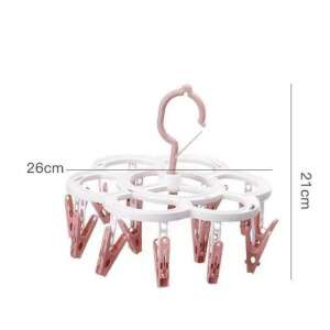 Flippy Dreh-Wäschetrockner mit 16 Clips - Rosa - Flippy