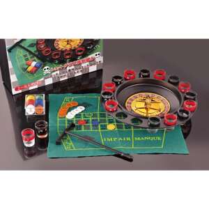 Flippy rulett játék, shot szemüveggel és blackjack játéktáblával, 31 cm, többszínű