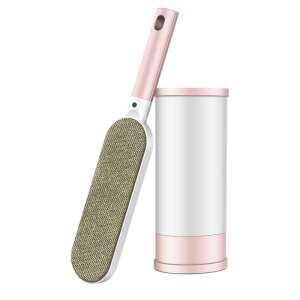 Elektrostatische Bürste, Flippy, zum Entfernen von Haaren/Flusen von Kleidung und Polstern, 2 Seiten, selbstreinigend, 31 x 8,5 cm, Pink 110443866 - Flippy