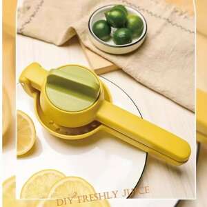 Flippy kézi citrusprés, sárga és zöld színű, citromokat présel, könnyen kezelhető, tartós ABS anyagból - Kézi aprító, Kézi mixer, Gyümölcscentrifuga és préselő és Elektromos tésztagép