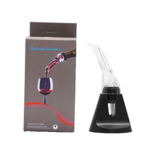 Aerator cu Turnator de Vin 2in1, KipHome, Decantare, Anti-Picurare, Fara Scurgere, 18x10x8cm, Negru 110444444 - Decantoare și aeratoare de vin