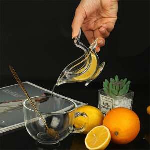 Birdie Juicer, átlátszó műanyag citrusfacsaró, madár alakú, könnyen használható, citromhoz, narancshoz, lime-hoz, konyhai eszköz, citromlé facsarása egy pohárba - Kézi aprító, Kézi mixer, Gyümölcscentrifuga és préselő és Elektromos tésztagép