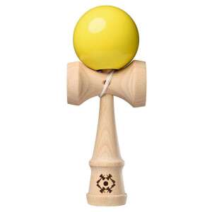 Kendama USA Tribute Super Stick TRB761 kendama galben, jucu0103rie din lemn cu minge galbenu0103 - Jocuri de îndemânare în aer liber