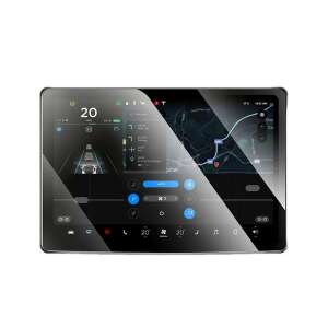 2 db biztonsági üvegfólia készlet, KeepHome, kompatibilis a Tesla Model 3 / Tesla Model Y modellel, elülső és hátsó képernyő, 4K Ultra HD, ujjlenyomat-mentes, 2,5D, átlátszó