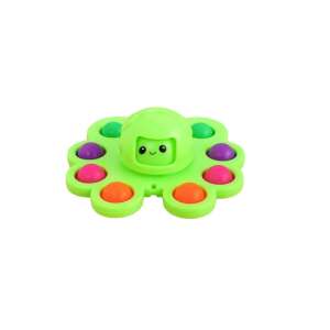Зелена октопод pop it fidget играчка с цветни балончета, антистрес сензорна играчка за деца и възрастни - Игра за развитие за ученици