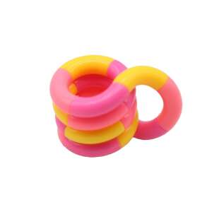 Antistressz érzékelő játék, KeepHome, Fidget Twist, végtelen dekompressziós mozdulatokkal, 2 szín, sárga/rózsaszín, + 3 év