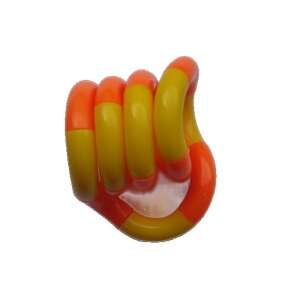 Сензорна играчка Flippy Fidget Twist, Оранжева и Жълта, За облекчаване на стреса, За деца и възрастни - Игра за развитие за ученици