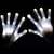 Leuchtende Linomag LED-Handschuhe für Erwachsene, weiß, Röntgeneffekt, 3 Lichtmodi