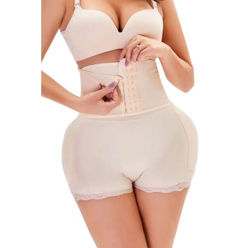 Shaper harisnya, Push-up testformázó, fűző és csípőpárna - XS-S, bézs színben 110470409
