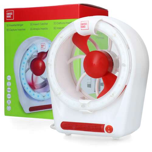 Swissino 15W LED beltéri rovarfogó, elektromos légy- és szúnyogcsapda ventilátorral