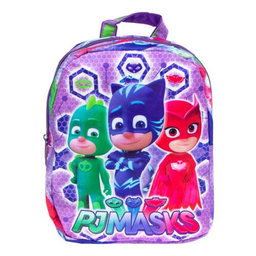 Ghiozdan PJ Masks cu Gekko, Catboy și Owlette, purpuriu, pentru copii