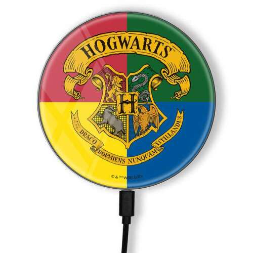Încărcător wireless Harry Potter Hogwarts cu designul stemei Hogwarts