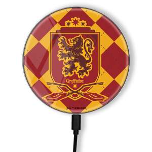 Încărcător wireless Harry Potter Gryffindor, 10W încărcare rapidă, sticlă călită și carcasă din aluminiu - Încărcătoare wireless