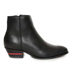 Schwarze Leder-Stiefeletten mit Reißverschluss, Guess EN0EN01132 - Schuhe für Damen