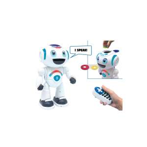 Interaktywna zabawka robot Lexibook Powerman Master, biała i niebieska, z pilotem, światłami i dźwiękami - Lexibook