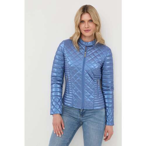 Jachetă Guess matelaseată albastră pentru femei