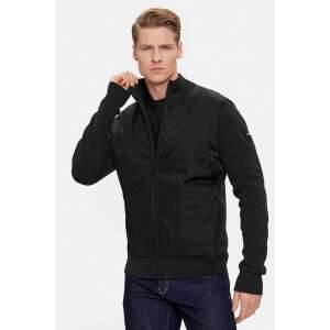 Calvin Klein Pánsky Čierny Stepovaný Kardigán K10K111965 XL - Predný Pohľad - Móda&obliekanie