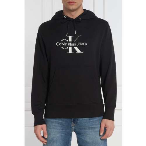 Calvin Klein Jeans Herren-Kapuzenpullover in Schwarz mit Logo