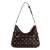 Rückansicht der Guess Loralee Hobo PG922602 braunen Schultertasche für Damen