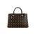 Guess Loralee Status Satchel PG922606 braune Handtasche, Rückseite, Damen-Umhängetasche mit Logoprint