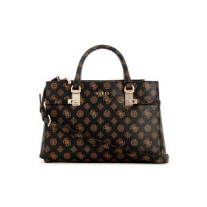 Kabelka Guess Loralee Status Satchel PG922606 hnedá, dámska taška s logom - Móda&obliekanie