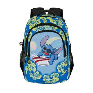 Plecak szkolny Iskolatáska Plus Lilo i Stitch Lifestyle, niebieski z kwiatami hibiskusa i Stitch'em na desce surfingowej, wielokolorowy - Karactermania