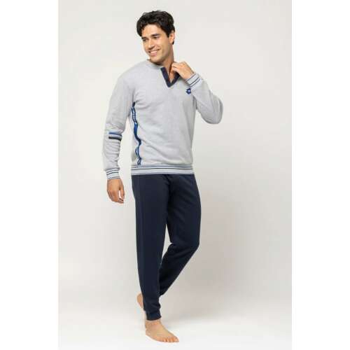 Langer Pyjama für Herren Lotto LP2104 S INTL Grau | Blau 110500968