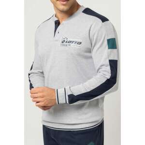 Langer Pyjama für Herren Lotto LP2106 XL INTL Grau | Blau 110500984 - Herrenbekleidung