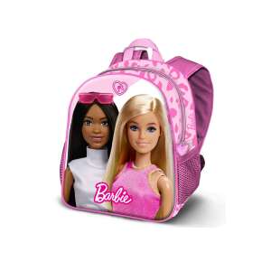 Ružový batoh Barbie Fashion 3D pre deti s 3D dizajnom s bábikami Barbie na prednej strane - Batohy, tašky pre škôlkarov