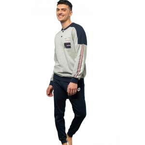 Langer Pyjama für Herren Lotto LP2100 XL INTL Grau | Blau 110501241 - Herrenbekleidung