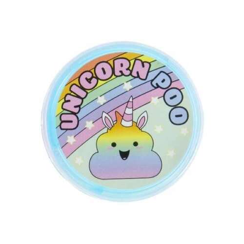 Modellező zselatin iszap, Unicorn Poo unikornis figurával, kék