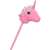 Rózsaszín plüss egyszarvú hintaló fa bottal