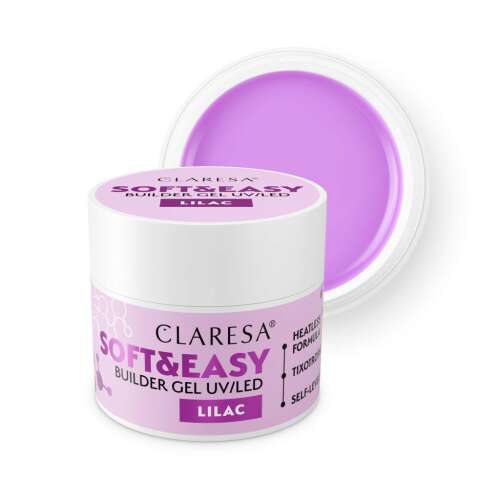 Claresa Soft&Easy Builder Gel UV/LED Lila 45g - 45g lila színű körömépítő zselé