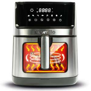 Bewello 7,5 literes dupla fűtőszálas Air Fryer digitális kijelzővel, rozsdamentes acél kivitelben és tapadásmentes bevonattal. Egészséges és finom ételek kevesebb olajjal. - Bewello