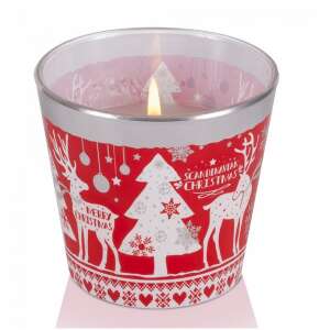 Illatgyertya pohár mézeskalács illatú piros rénszarvasos 115 g 110509672 - Takarítás