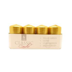 Gyertya kis adventi arany metál 4db/cs, 4 cm x 7 cm 110509678 - Bartek Candles