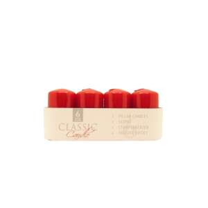 Gyertya kis adventi piros metál 4 db, 4 cm x 7 cm 110509682 - Bartek Candles