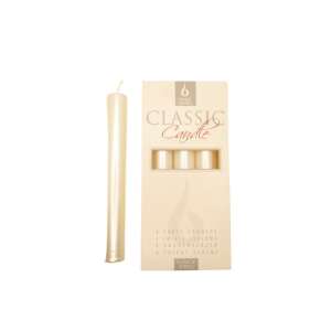 Gyertya klasszikus fehér metál 4 db, 2 cm x 17 cm 110509691 - Bartek Candles